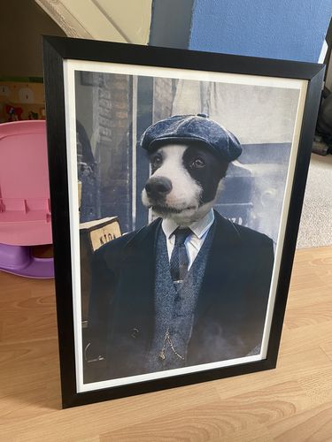 Customer photo review of Peaky Blinders (Male) - Custom Vintage Pet Portrait