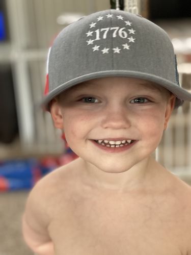 Customer photo review of $19.99 SPECIAL | 1776 Stars Patriotic Logo Hat