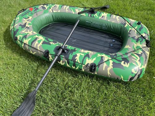 Customer photo review of Large Spacious 3 Person Inflatable Fishing Boat Blow Up Boat Raft