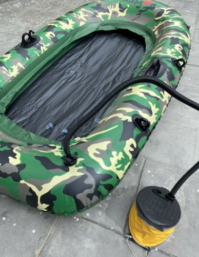 Customer photo review of Large Spacious 3 Person Inflatable Fishing Boat Blow Up Boat Raft