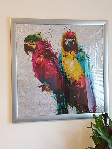 Customer photo review of Diamond Painting Strass Special - XL Color Papagein