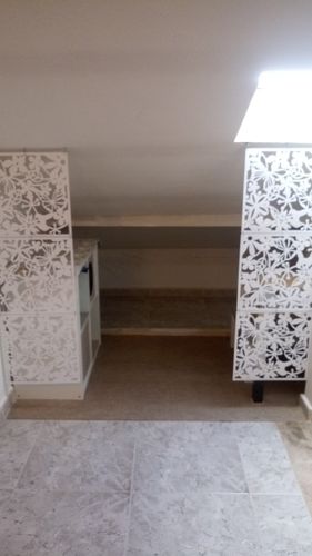 Customer photo review of Vintage Indoor Folding 6 Panels Room Divider Partition Screen 5 Design