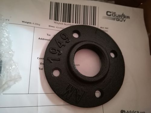 Customer photo review of Black cast iron floor flange 4-hole