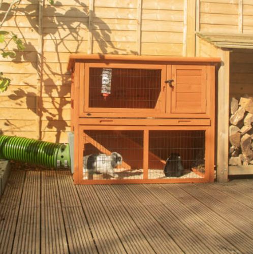 Customer photo review of Large Indoor Outdoor Rabbit Hutch Bunny Cage House 3ft - 5 Colors