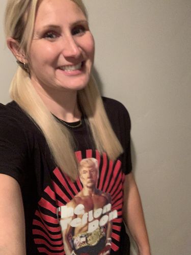 Customer photo review of The Teflon Don Shirt