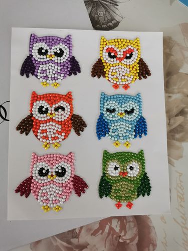 Customer photo review of Diamond Painting Sticker - Eulen