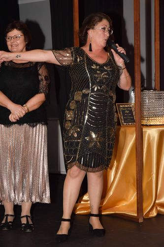 Rosalie G. review of 1920s Black & Gold Beaded Sara Flapper Dress image 1 out of 1