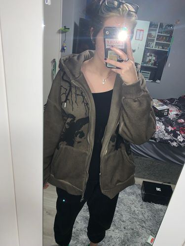 Customer photo review of Harajuku Style Angel Zip-Up Jacket