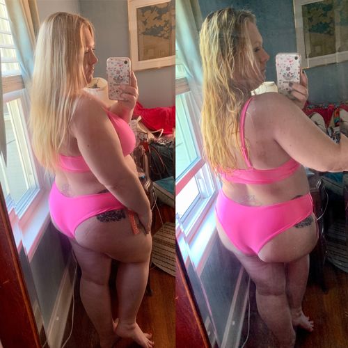Customer photo review of Neon Pink Cheeky Bottom
