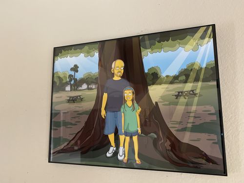 Customer photo review of PERSONALIZED CARTOON PORTRAIT POSTER