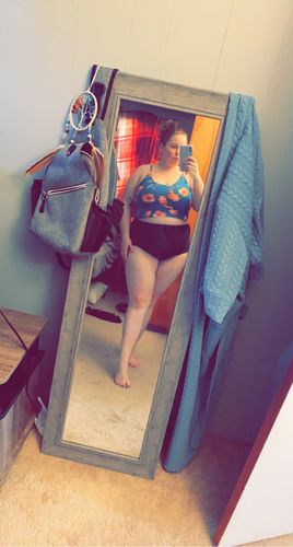 Customer photo review of Centara Top | Blue Floral