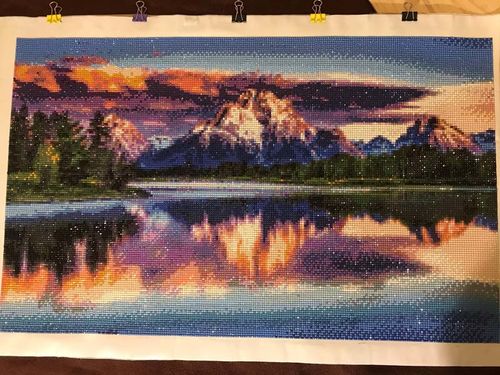 Customer photo review of 5D Diamond Painting Aussicht auf Berg und See