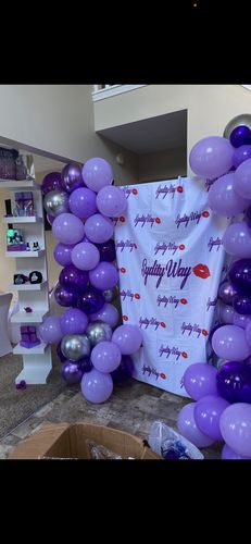 Customer photo review of Custom Fabric Backdrop for Birthday&Baby Shower&Wedding& Any Event Decorations