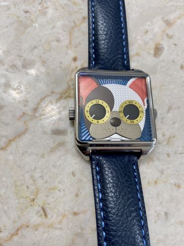 Customer photo review of HappieWatch - Bulldog Duke