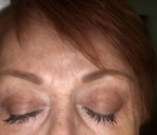 Customer photo review of Lash & Brow Enhancing Serum