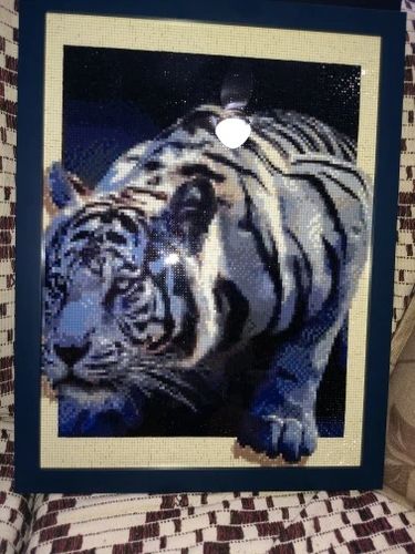 Customer photo review of 5D Diamond Painting Tiger im Bilderrahmen