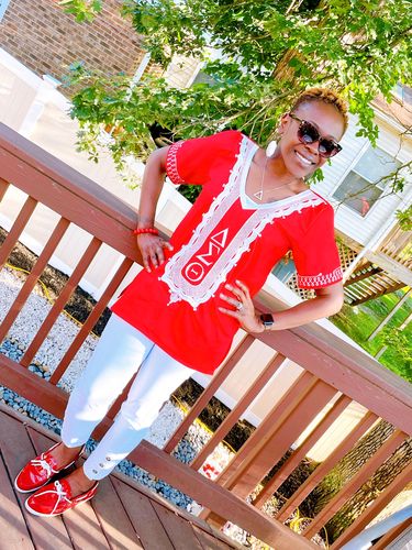 Customer photo review of Embroidered Diva Blouse- ships in 3-4 weeks