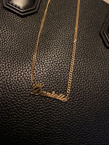 Customer photo review of Primal Cuban Link Name Necklace