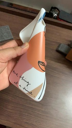 Customer photo review of Abstract Face Minimal Phone Case
