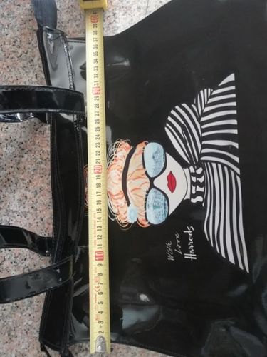 Customer photo review of Reusable Fashion PVC Shopping Bag Eco Friendly Large Capacity Waterproof Handbags