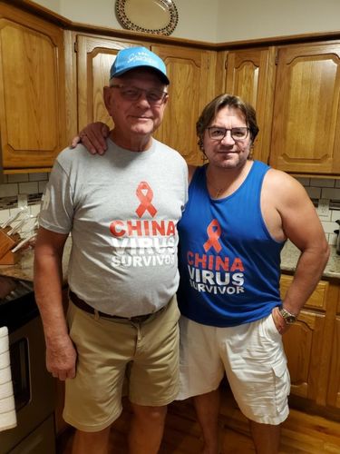 Customer photo review of China Virus Survivor Mens Apparel