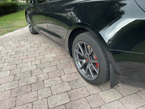 Customer photo review of Premium Mud Flaps Splash Guards for Tesla Model 3