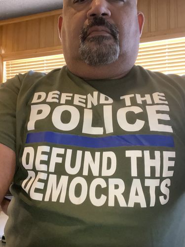 Customer photo review of Defend The Police Mens Apparel