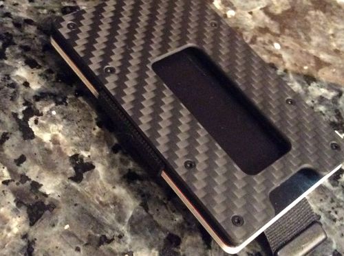Customer photo review of Carbon Fiber 3K matte Slim Wallet