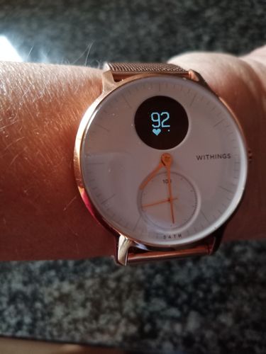 Kundenbewertung mit Foto zu Withings Lederarmband Rosé Gold 18 mm