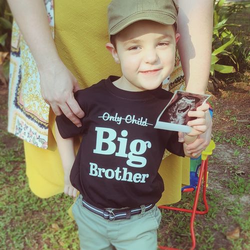 Customer photo review of Only Child BIG BROTHER Infant/Toddler