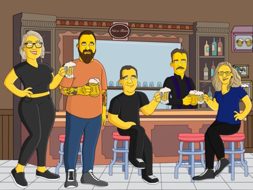 Customer photo review of Cartoon Portrait