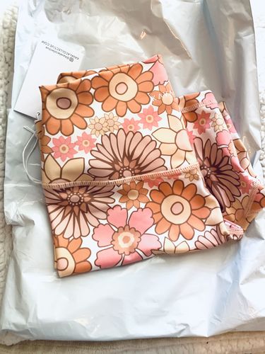 Customer photo review of Flower Power Coral Biker Short