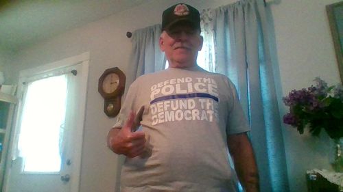 Customer photo review of Defund The Democrats Mens Apparel