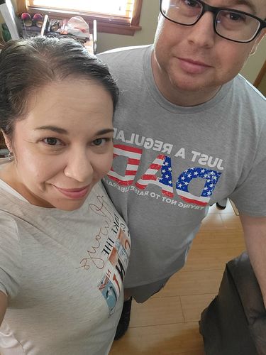 Customer photo review of Just A Regular Dad Men's Apparel