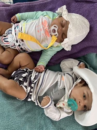 Customer photo review of Cheeky Cloth One Size Reusable Swim Diaper "Rainbow"