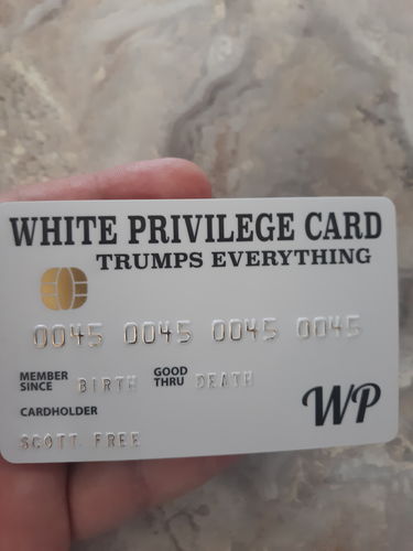 Customer photo review of White Privilege Card