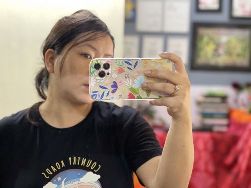 Customer photo review of Floral Bliss iPhone Case
