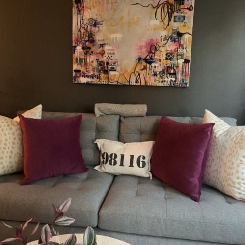 Customer photo review of Les Touches Canary Pillow Cover