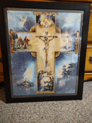 Customer photo review of American Diamond Art Christian Cross Jesus Christ Diamond Painting PL00058
