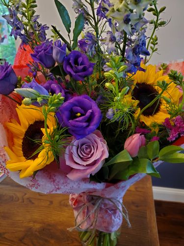 Customer photo review of Peony garden mix bouquet