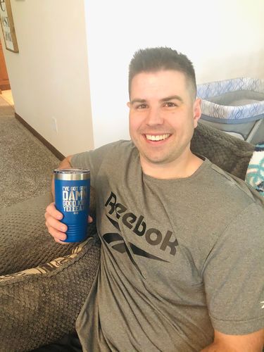 Customer photo review of I've Got Some Damn Good Kids Laser Etched Tumbler