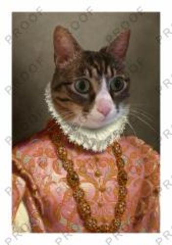 Customer photo review of The Duchess - Custom Vintage Pet Portrait