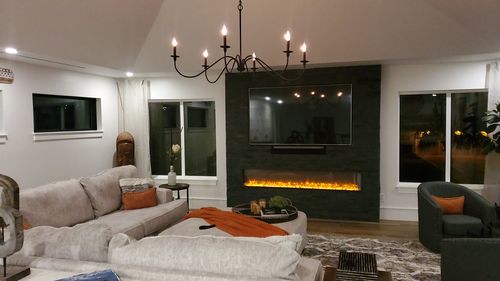 Customer photo review of Dynasty Harmony 79'' Built-In Linear Electric Fireplace - BT Series