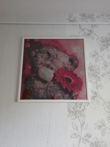 Customer photo review of Diamond Painting Strass Special - XL Pink Teddy
