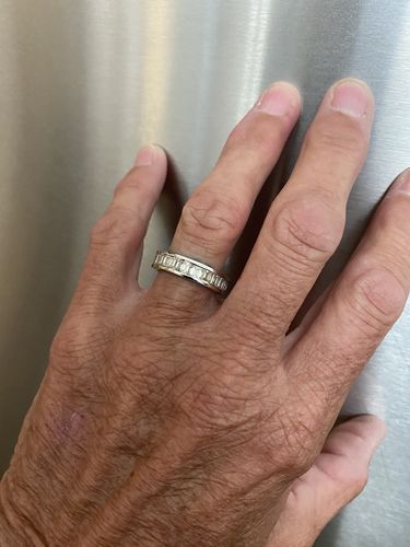 Customer photo review of 4.00-7.00 CT Emerald Cut Natural Diamonds - Eternity Rings