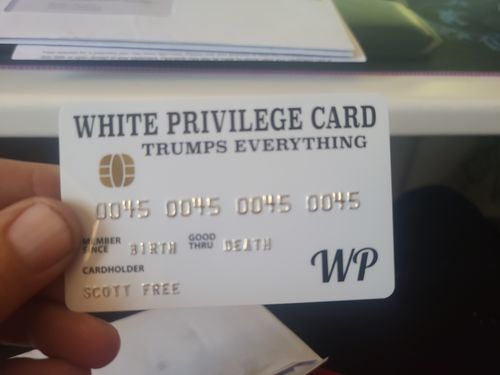 Customer photo review of White Privilege Card