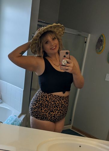 Customer photo review of Sun Baked Bottoms | Leopard Print