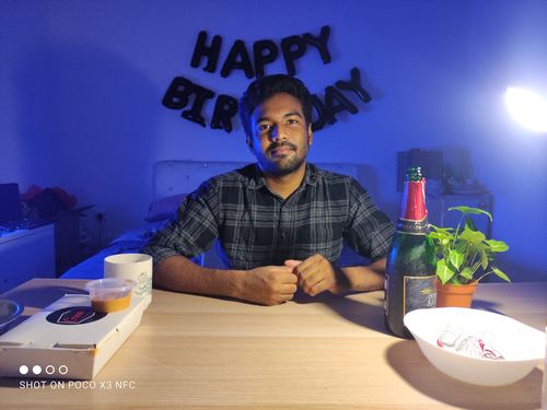 Customer photo review of Happy Birthday Set - Black Foil Air-Filled - 16-inch