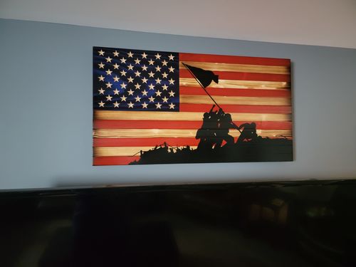 Customer photo review of Iwo Jima Silhouette Flag