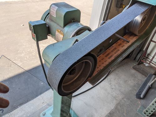 Customer photo review of 2 1/2 X 60 Inch Industrial Grade Silicon Carbide Sanding Belts, 6 Pack